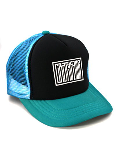 trucker logo turquoise bleu