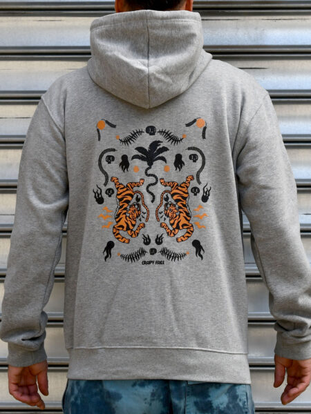 Sweat Hoodie Tiger Grey